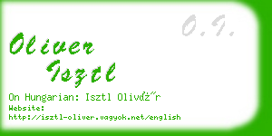 oliver isztl business card